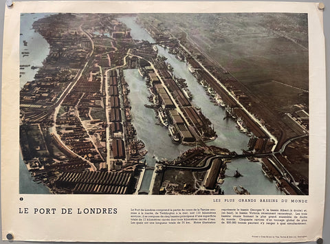 Link to Le Port de Londres, Les Plus Grands Bassins du Monde PosterEngland 1935 Product