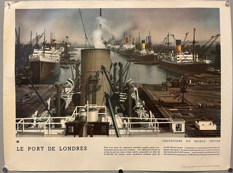 Link to Le Port de Londres, Cargaisons du Monde Entier PosterEngland 1935 Product