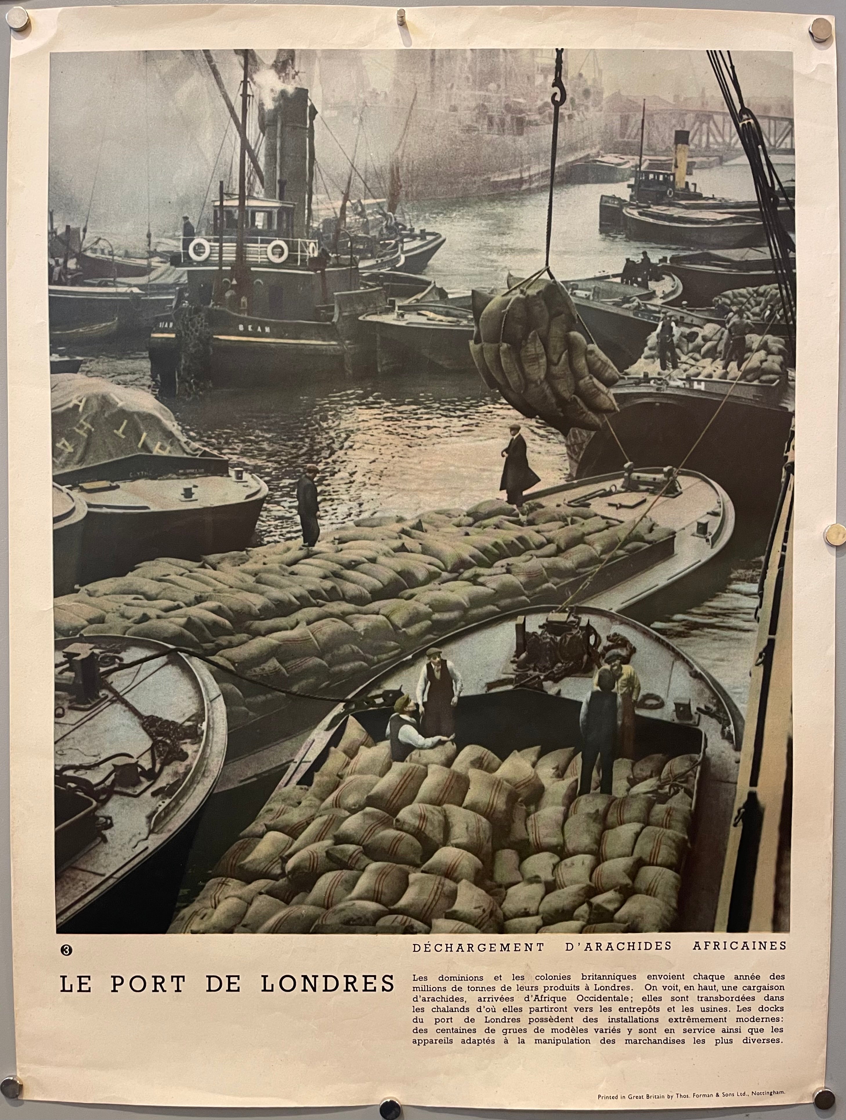 Le Port de Londres, Déchargement D'Arachides Africaines Poster