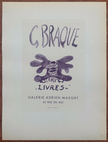 Link to  G. Braques Estampes Livres #12Lithograph, 1959  Product