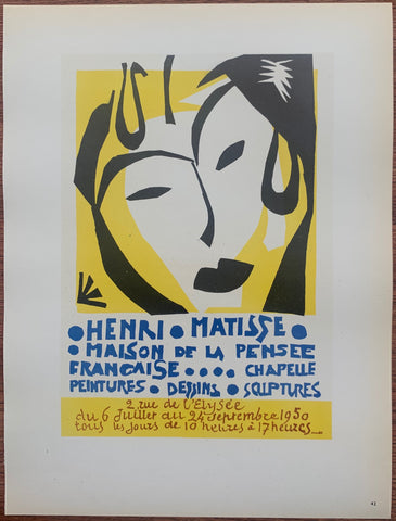 Link to  Matisse Maison de la Pensee #42Lithograph, 1959  Product