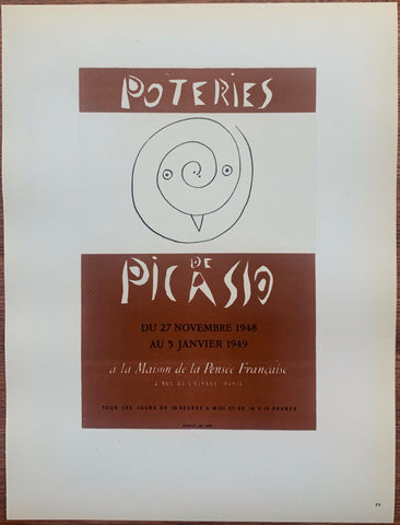 Link to  Poteries de Picasso #59Lithograph, 1959  Product