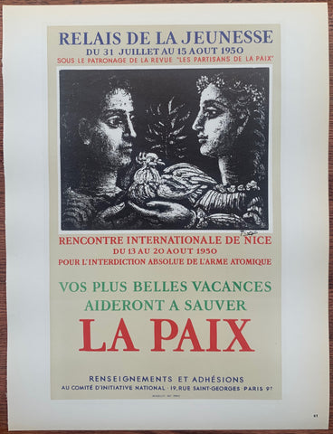 Link to  Picasso Relais de la Jeunesse #61Lithograph, 1959  Product
