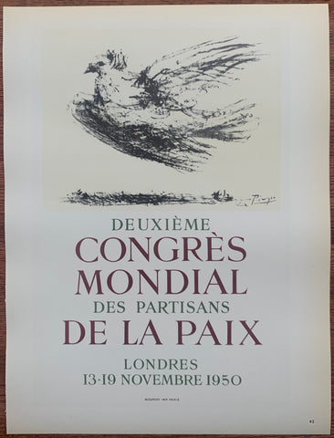 Link to  Picasso Deuxième Congrès Mondial #62Lithograph, 1959  Product