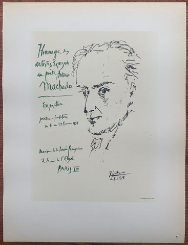 Link to  Picasso Hommage des Artistes Espagnols #73Lithograph, 1959  Product