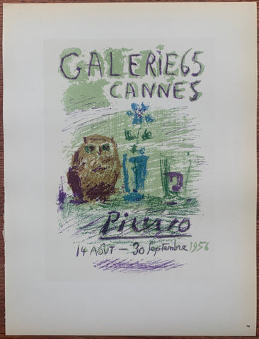 Link to  Picasso Galerie 65 Cannes #78Lithograph, 1959  Product