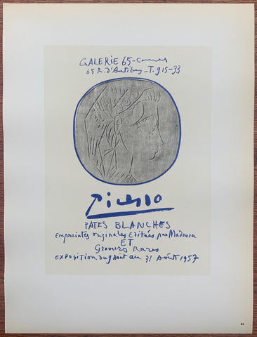 Link to  Picasso Pates Blanches #86Lithograph, 1959  Product