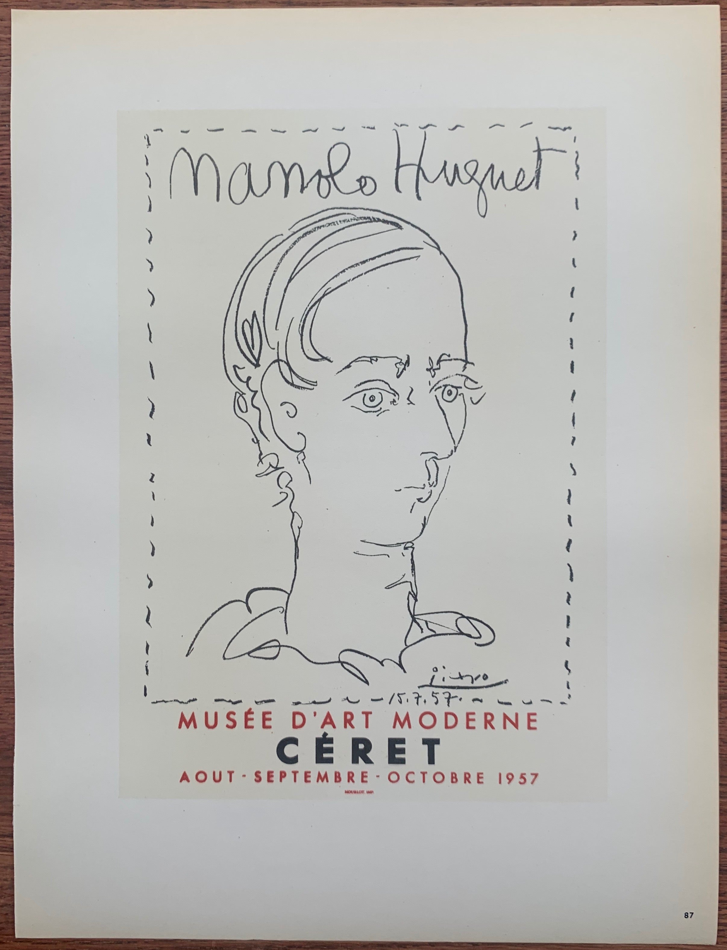 Picasso Manolo Huguet Portrait #87