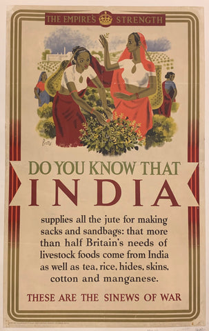 Link to  The Empire's Strength India Poster ✓England, c. 1940  Product