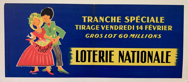 Loterie Nationale SAVIGNAC サヴィニャック1972年 St. Valentin Loterie Nationale Poster – Poster Museum