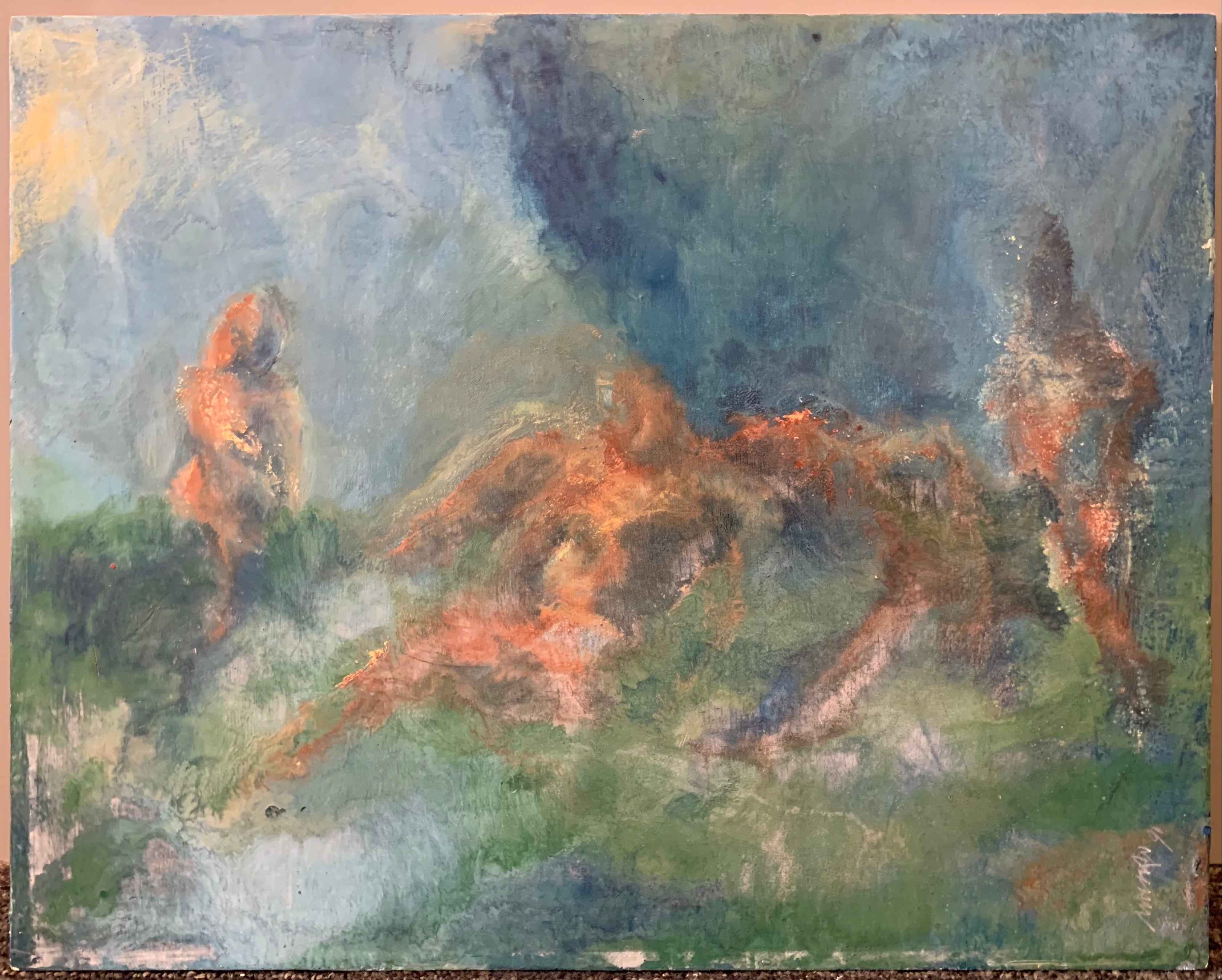 Philip Ross Munro Encaustic Dancers Painting