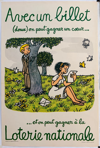 Link to  Loterie Nationale: "Lovers Note"France, C. 1955  Product