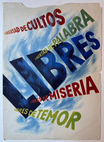 Link to  Cuatro Libertades (Four Freedoms) PosterPanama, c. 1940s  Product