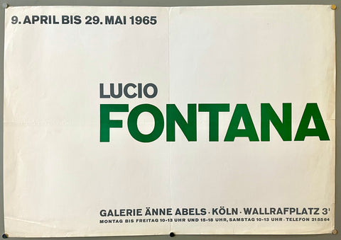 Link to  Lucio Fontana PosterGermany, 1965  Product