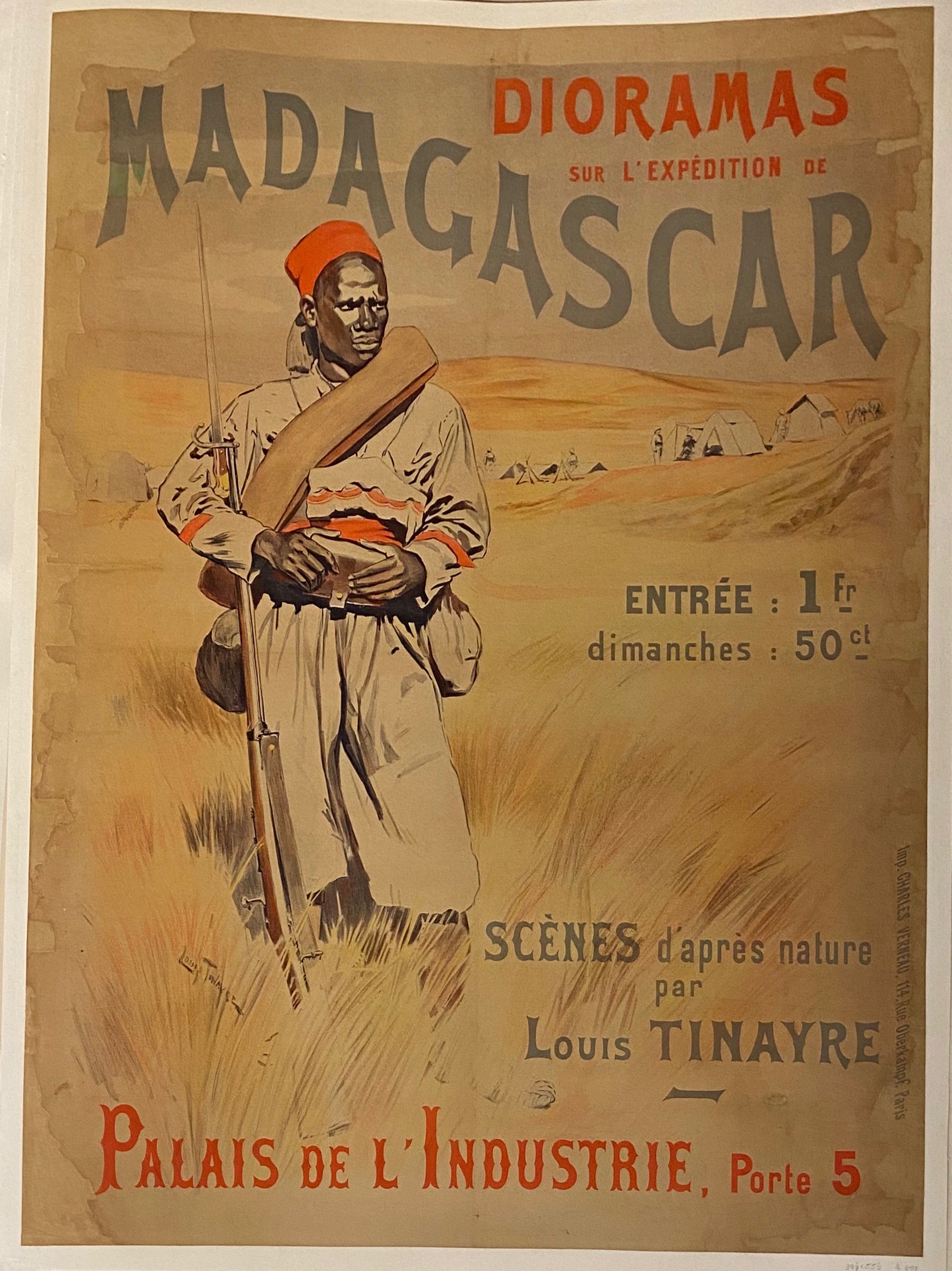 Dioramas sur l'Expédition de Madagascar Vintage Poster