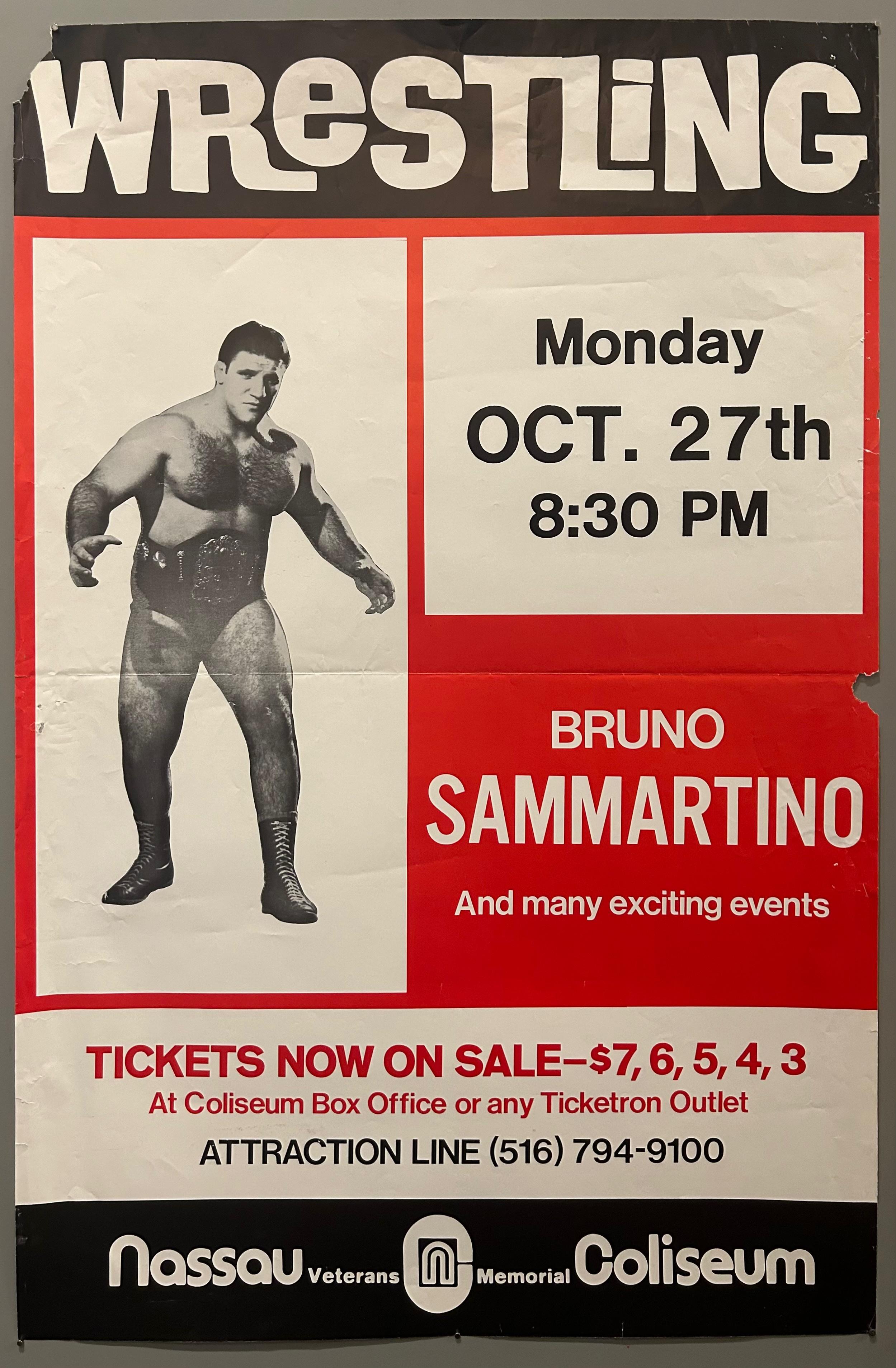 Bruno Sammartino Wrestling Poster