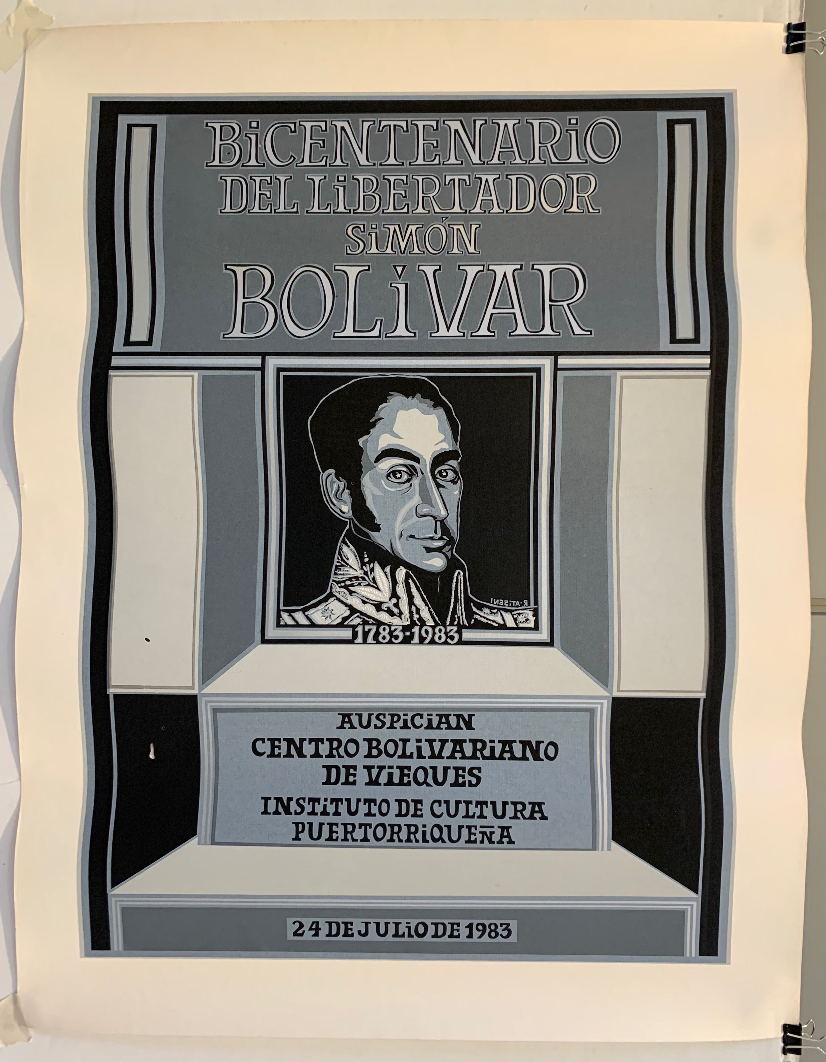 Bicentenario del Liberatador Simón Bolivar Poster