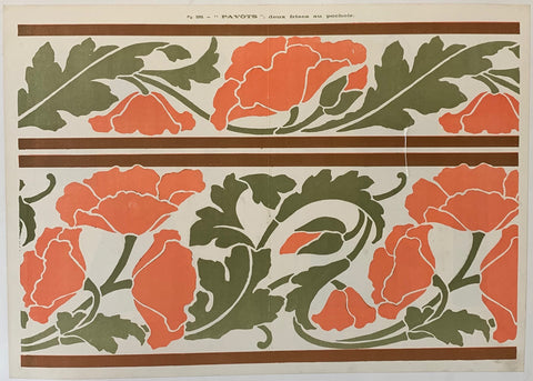 Link to  Pavots "deux frises au pochoir"France, C. 1900  Product
