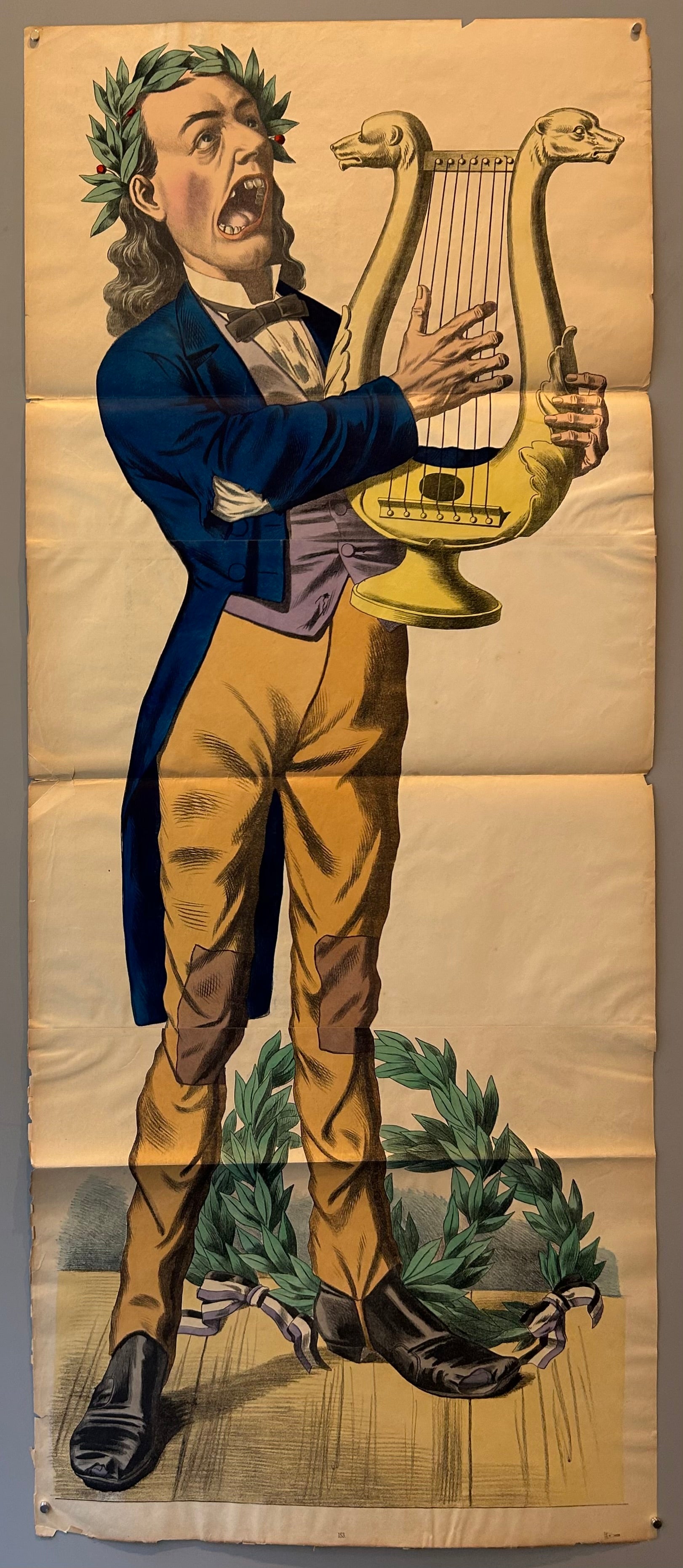 Lyre Player Weissenburg Lithograph #18