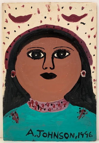 Link to Woman Wearing Headband Anderson Johnson PaintingU.S.A., 1996 Product