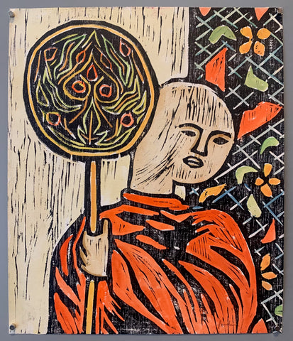 Link to  Monk With Staff Woodblock PrintBrazil, c. 1964  Product