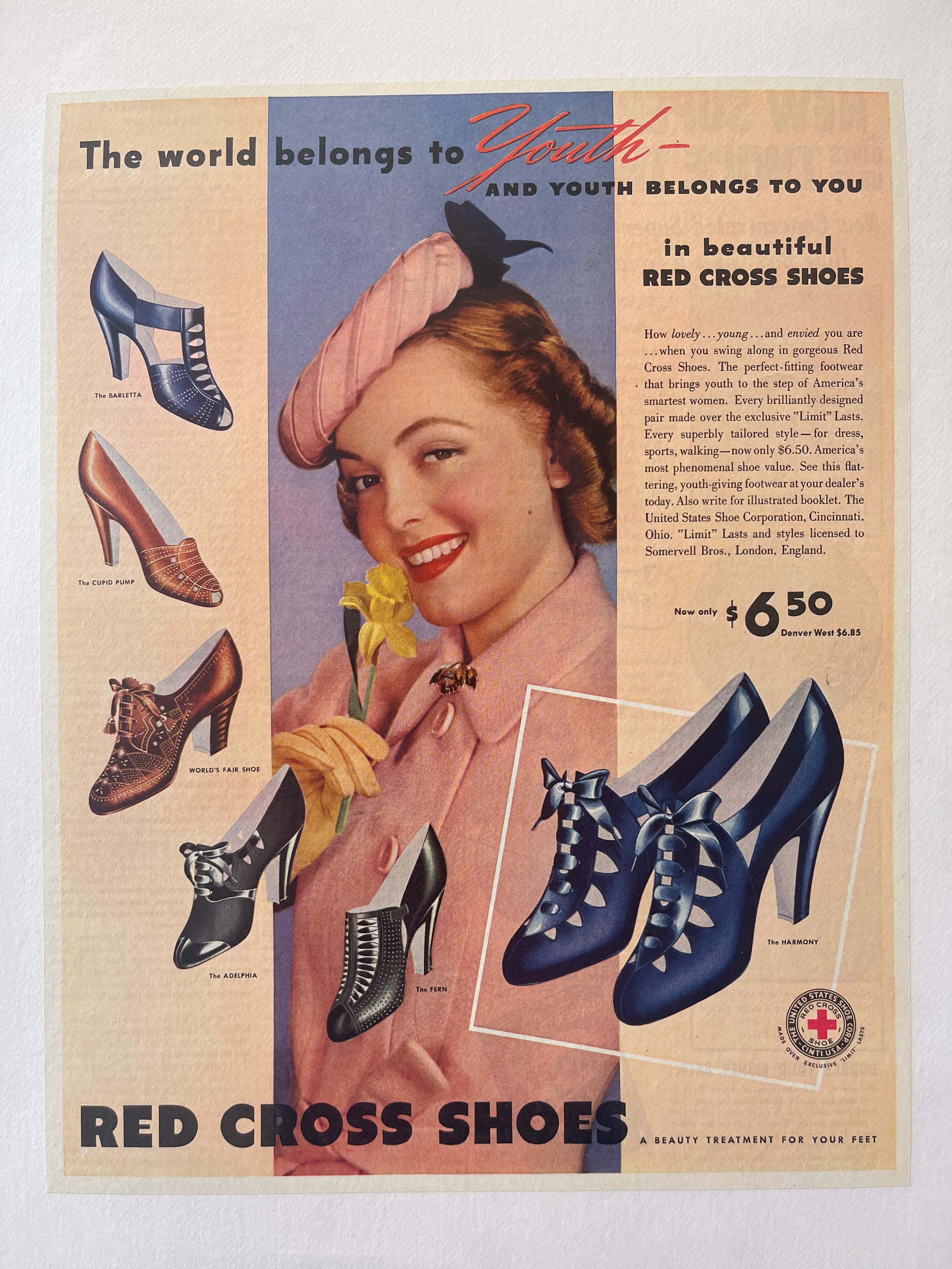 Red Cross Shoe Poster