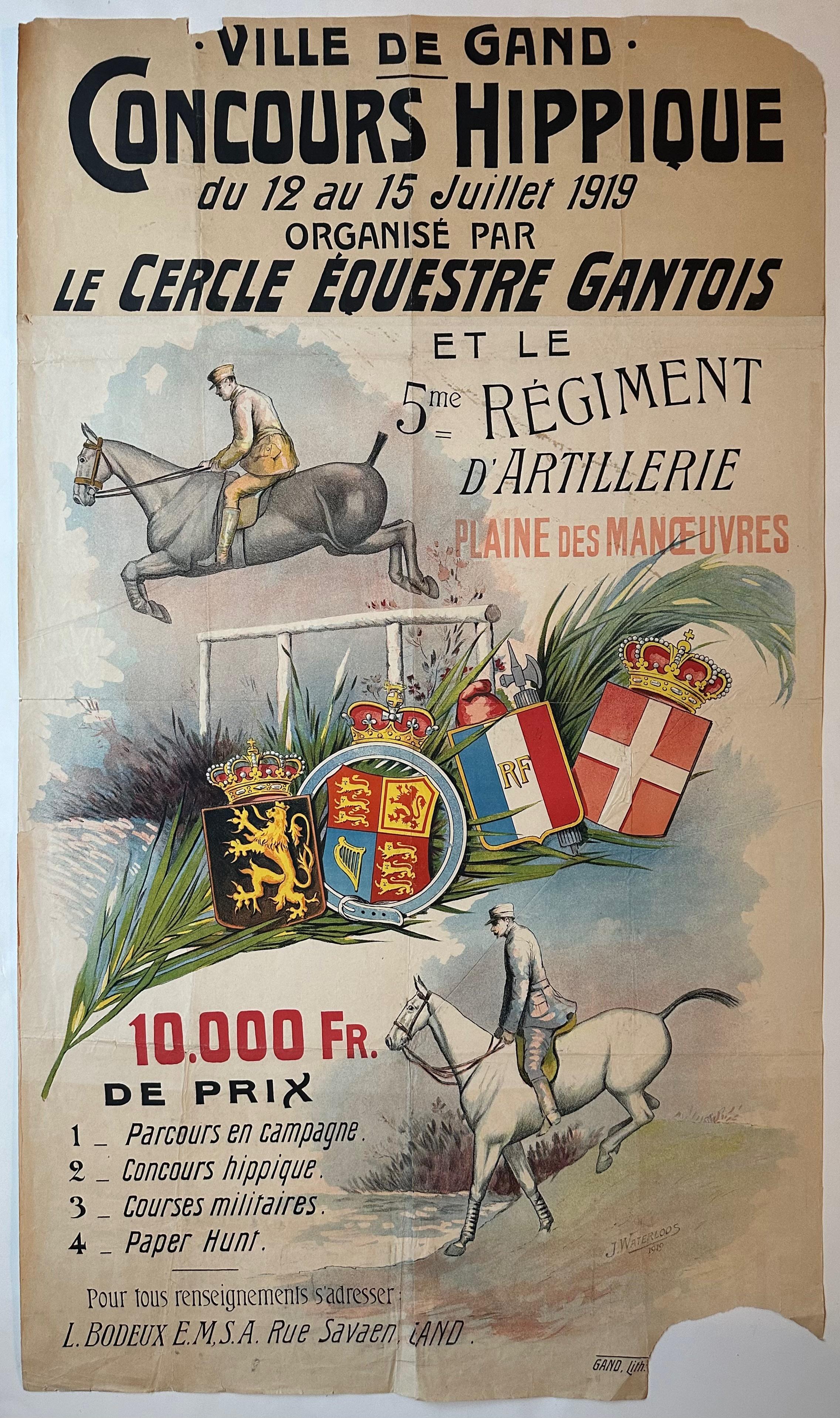 Ville de Gand Concours Hippique Poster