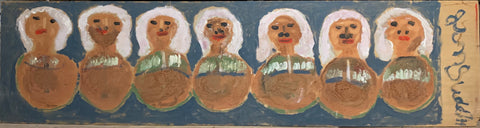 Link to Gray-Haired Ladies #144, Jimmie Lee Sudduth PaintingU.S.A, c. 1995 Product