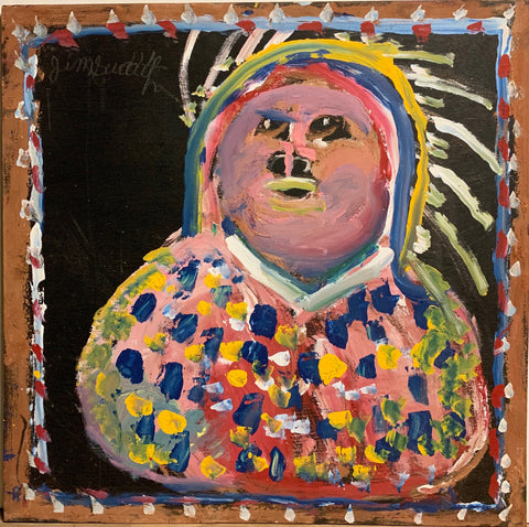 Link to Colorful Native American #103, Jimmie Lee Sudduth PaintingU.S.A, c. 1995 Product