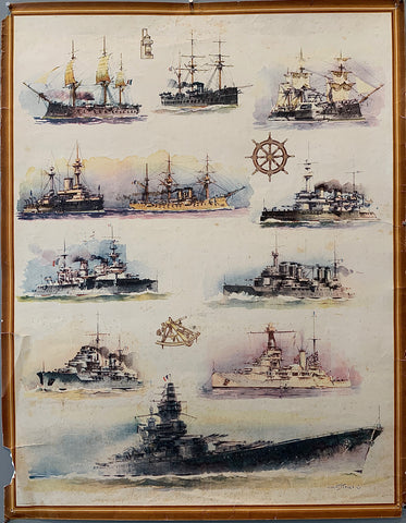 Link to  Ship Vignettes PrintFrance, c. 1950  Product