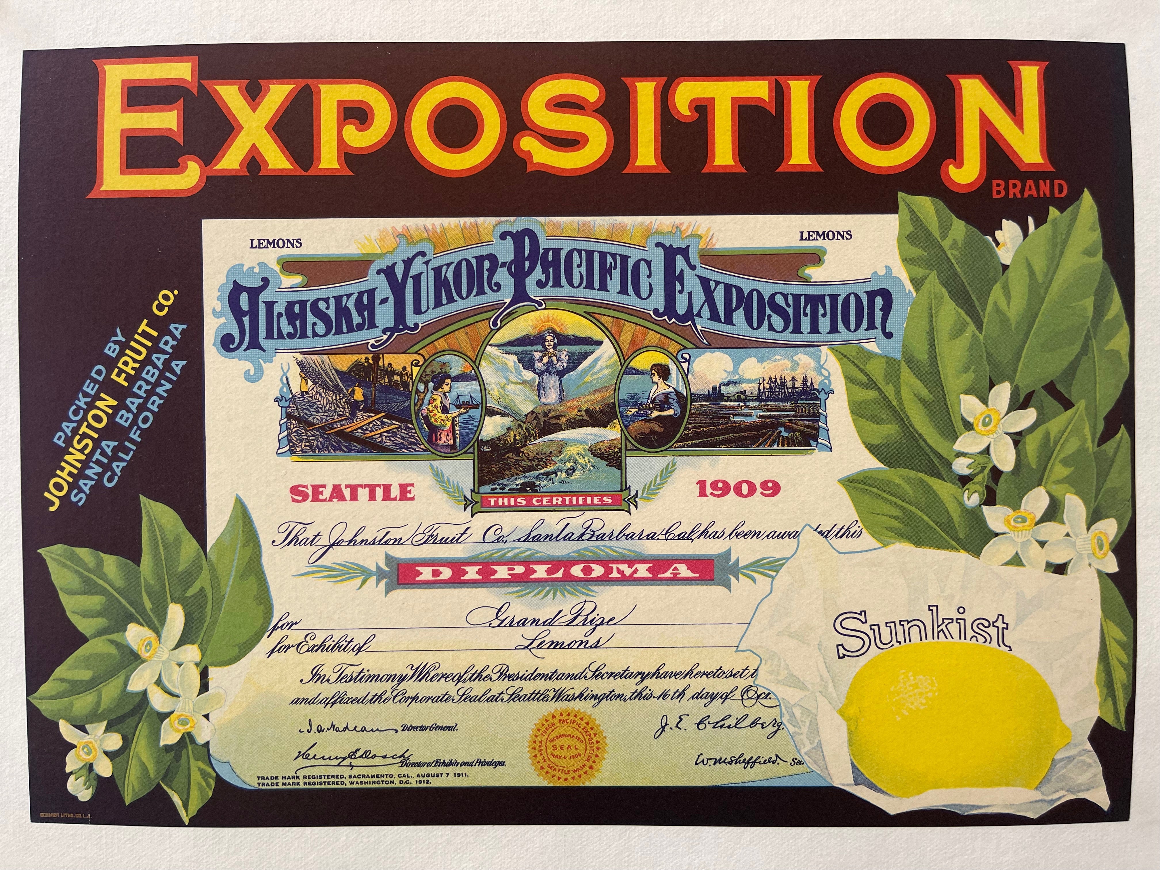 Exposition Brand Sunkist Citrus Crate