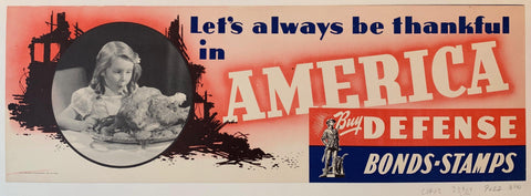 Link to Let's always be thankful in America, But Defense Bonds-Stamps ✓USA, C. 1942 Product