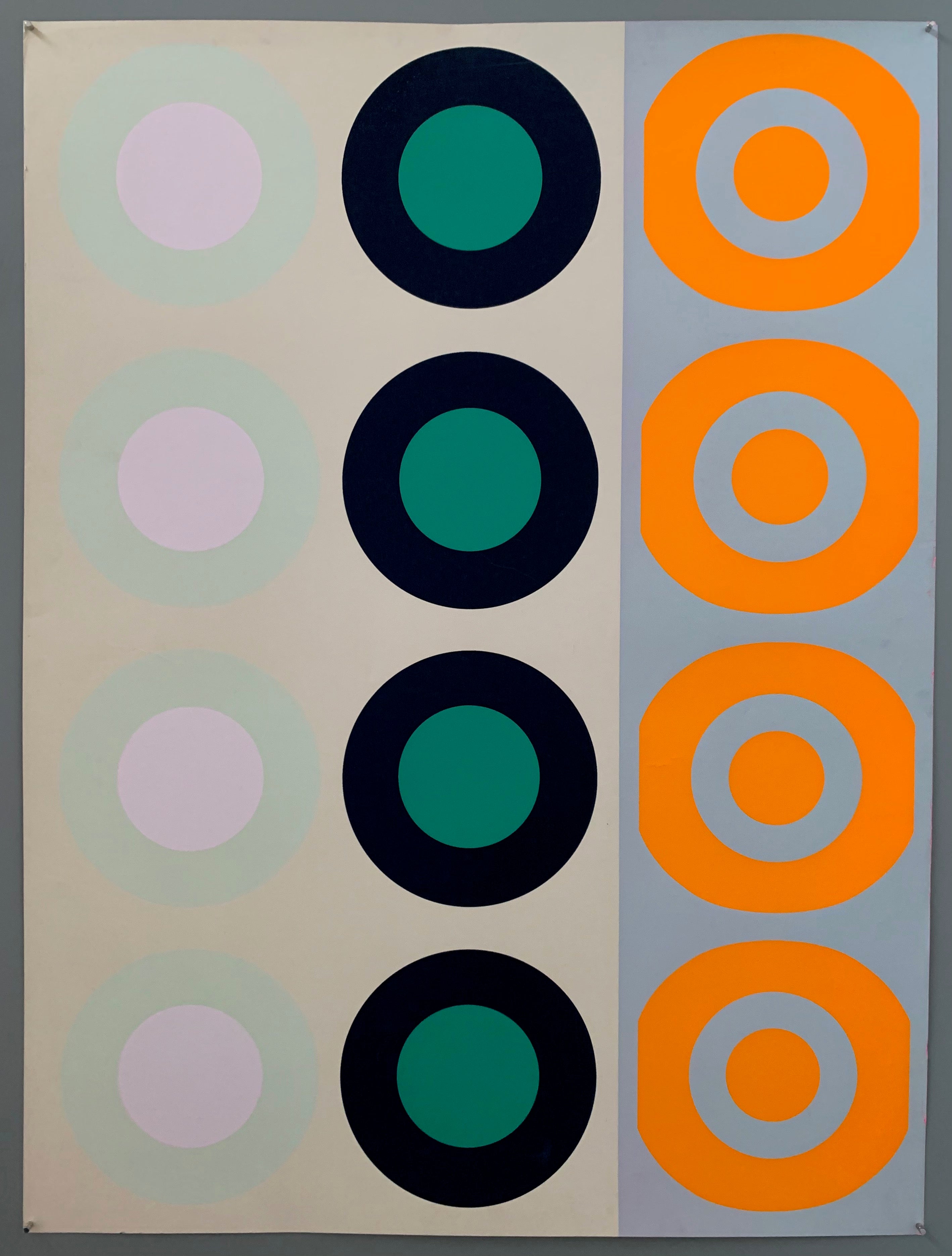 Three panels of targets, 12 in total.