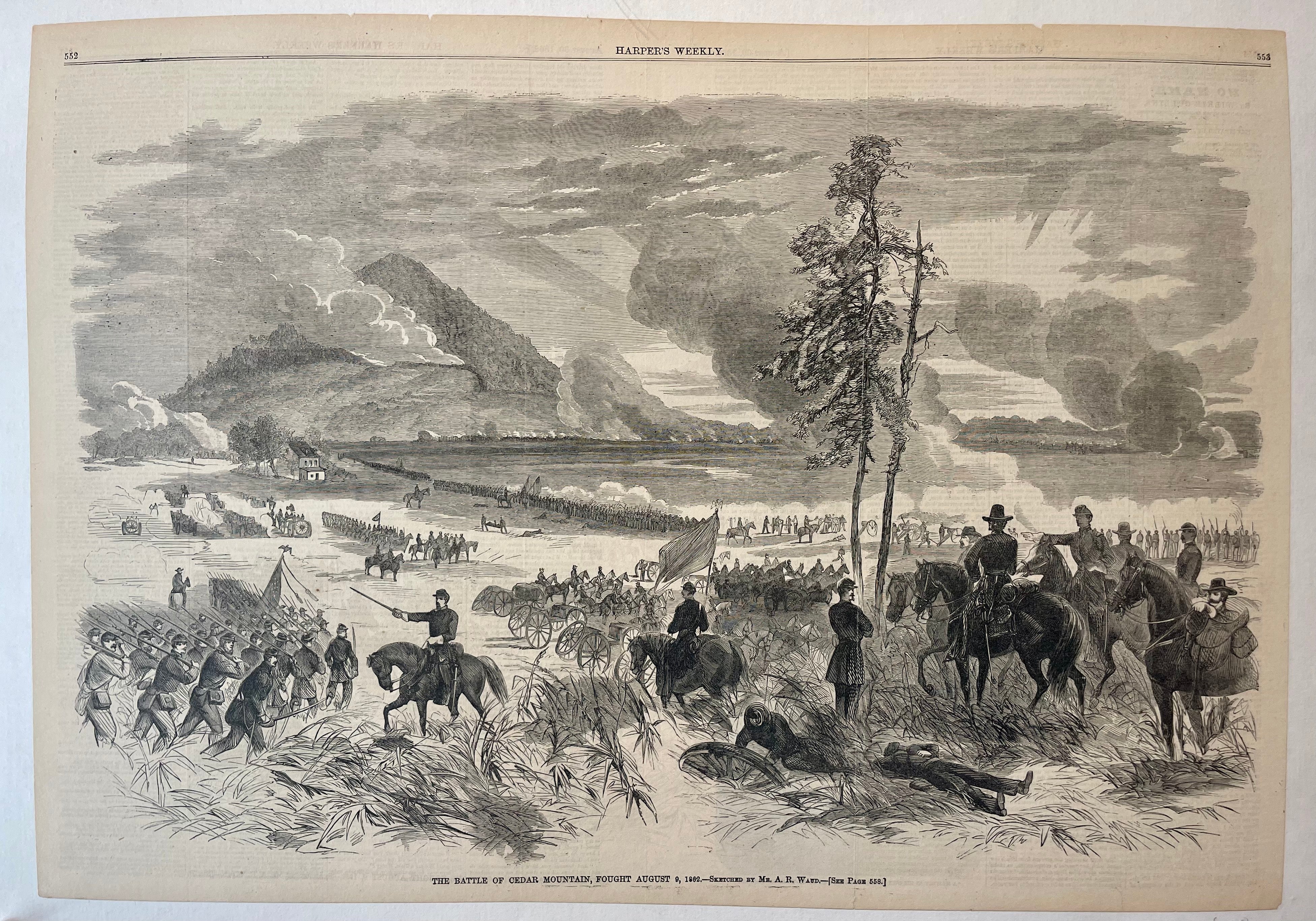 Harper's Weekly 'Battle of Cedar Mountain'