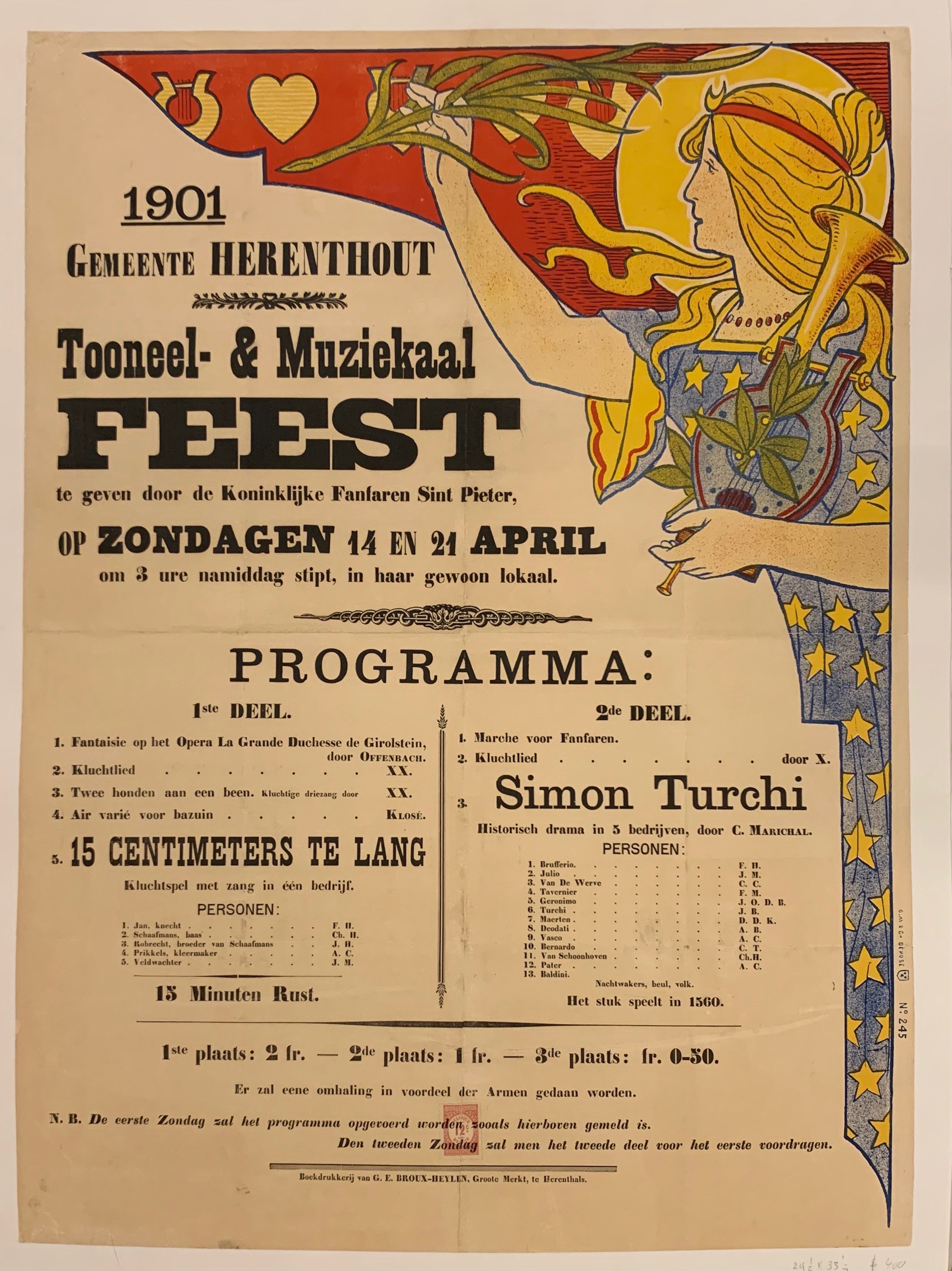Tooneel & Muziekaal Feest Poster