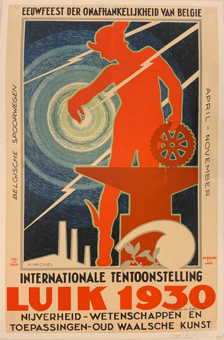 Link to Internationale Tentoonstelling Luik Poster ✓Belgium, 1930 Product