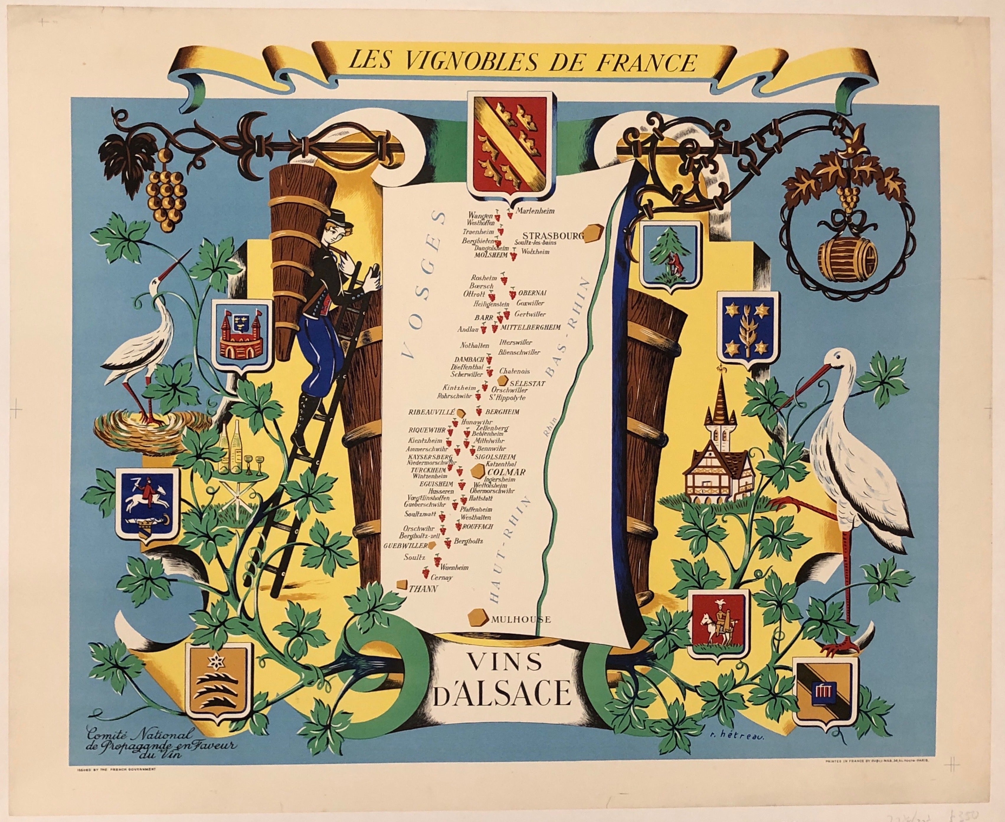 Les Vignobles de France Poster ✓