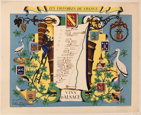 Link to  Les Vignobles de France Poster ✓France, c. 1950  Product