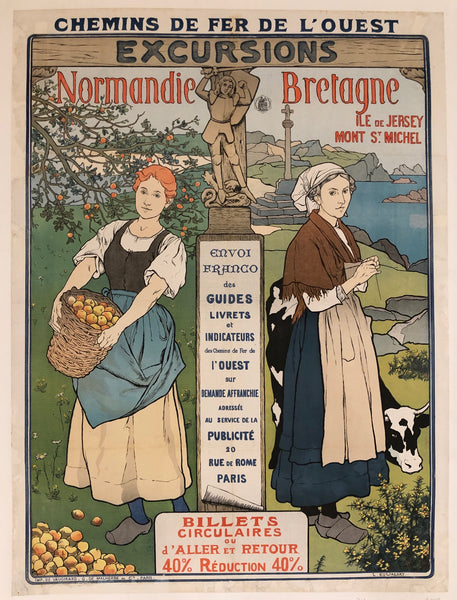 Excursions Normandie Bretagne Poster ✓ – Poster Museum