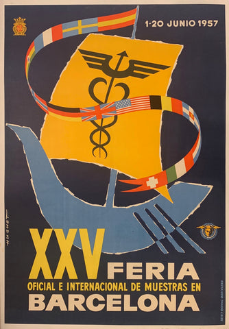 Link to XXV Feria Oficial E Internacional De Muestras En Barcelona Poster ✓Spain, 1957 Product