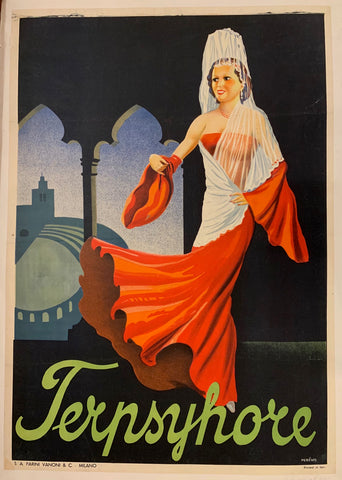 Link to  Terpsyhore Poster ✓Italy, c. 1935  Product