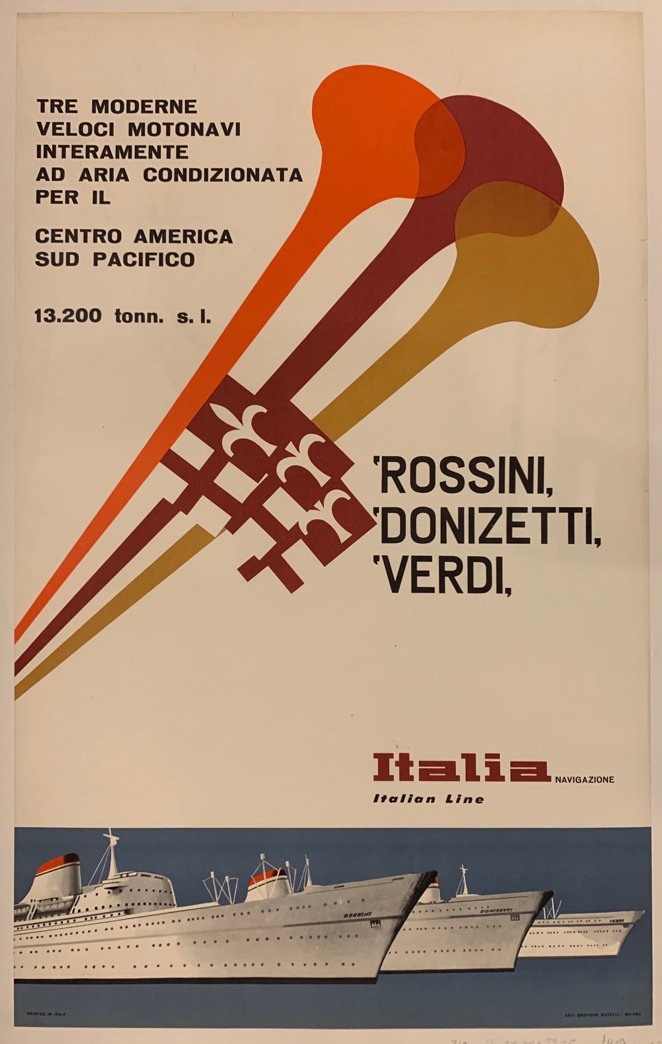 Rossini, Donizetti, Verdi Travel Poster ✓