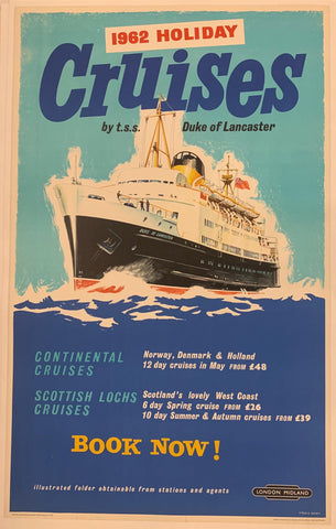 Link to  1962 Holiday Cruises Travel Poster ✓Britain, 1962  Product