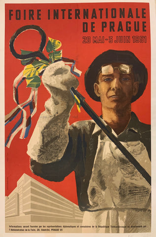 Link to  Foire Internationale De Prague Poster ✓Czechoslovakia, 1951  Product