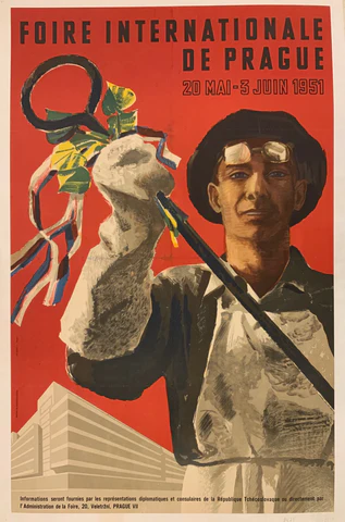 Link to Foire Internationale De Prague Poster ✓Czechoslovakia, 1951 Product