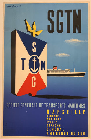 Link to  Societe Generale De Transports Maritimes PosterFrance, c. 1955  Product