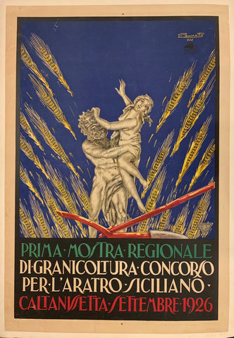 Link to  Prima Mostra Regionale di Granicoltura Concorso Poster ✓Italy, 1926  Product