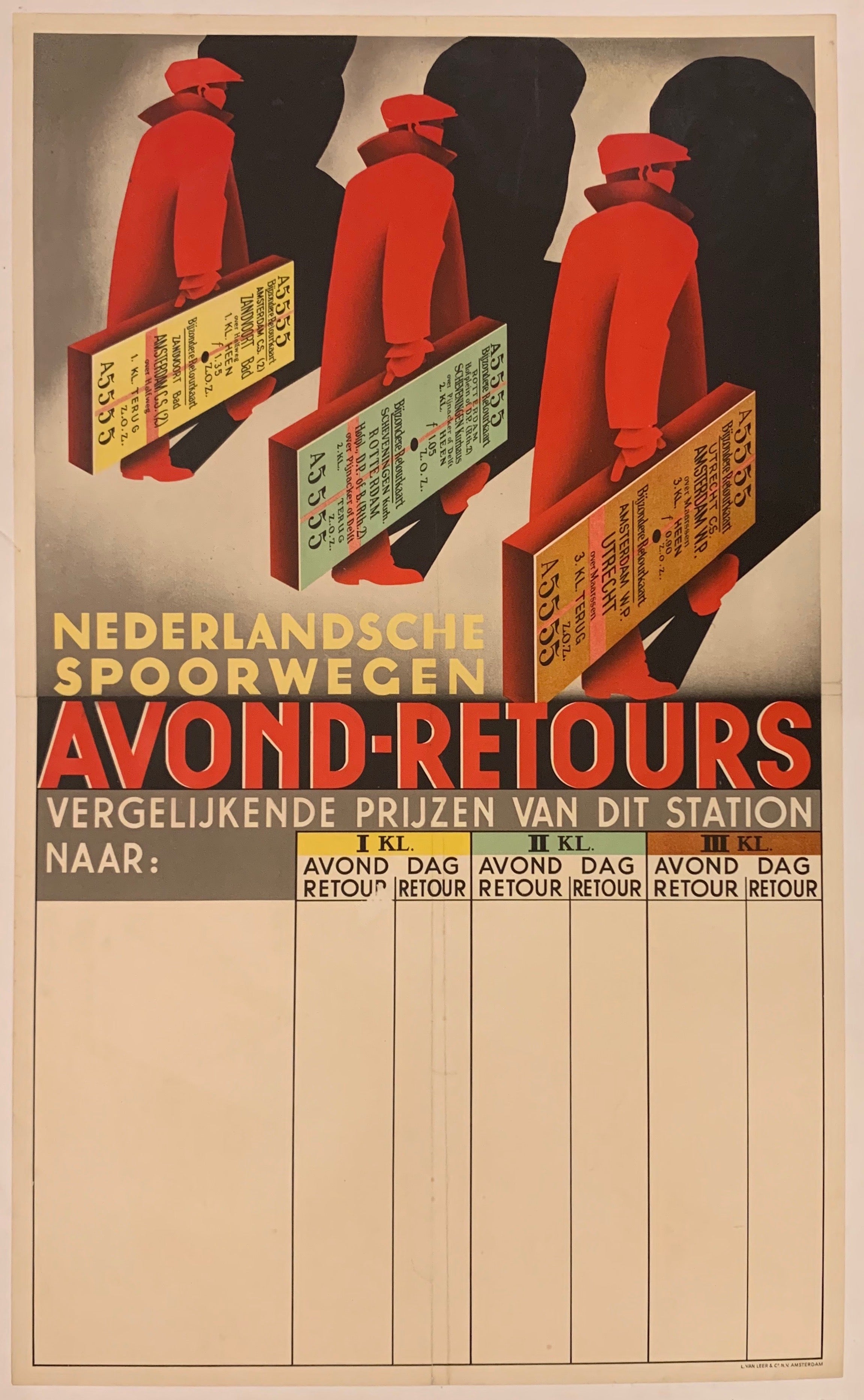 Praten tegen Ontwapening vos Nederlandsche Spoorwegen Poster ✓ – Poster Museum