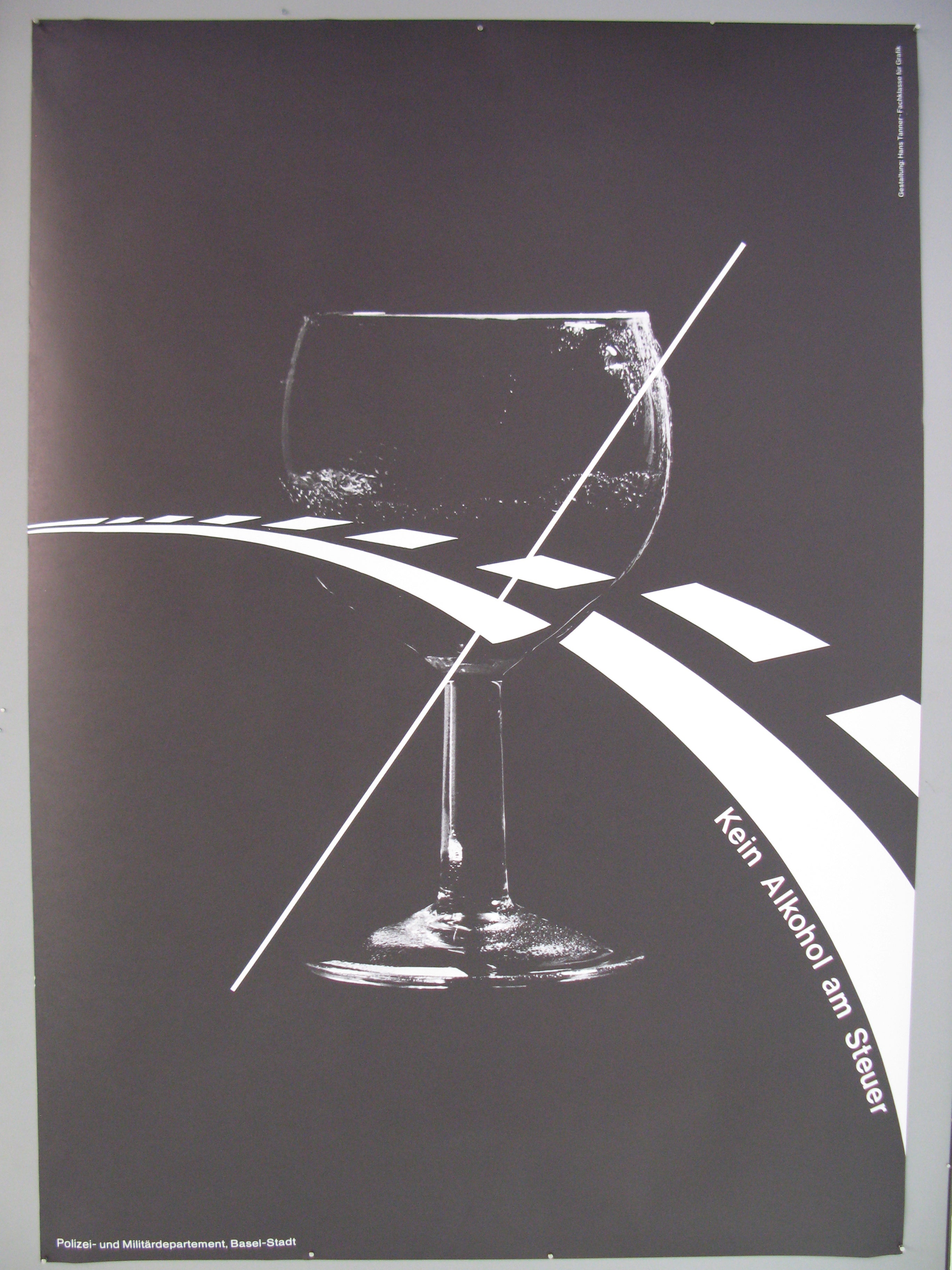 Kein Alkohol am Steuer Swiss Poster
