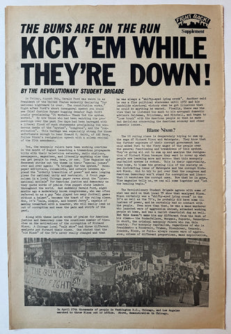 Link to  Kick 'Em While They're Down! Revolutionary Student Brigade BookletUSA, c. 1975  Product